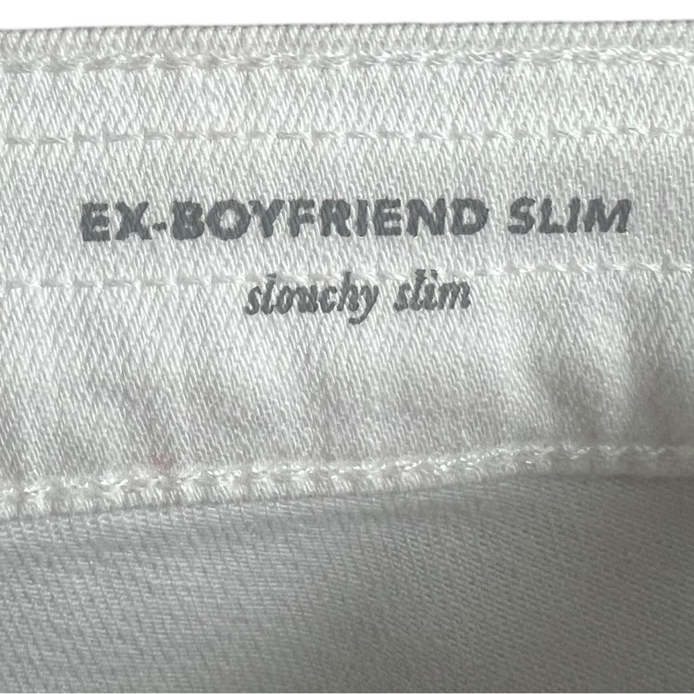 NWT AG EX BOYFRIEND SLIM slouch WHITE JEANS - Picture 7 of 15